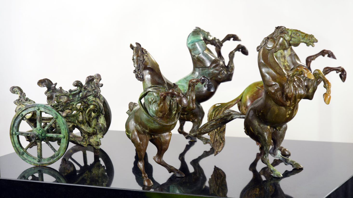 sculpture with horses